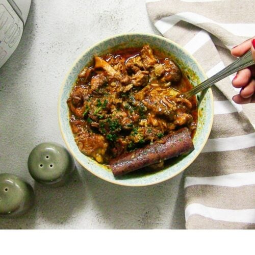 Instant Pot Lamb Stew in Red Wine