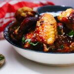A bowl of chicken wings which have been cooked from frozen, using the Instant Pot.