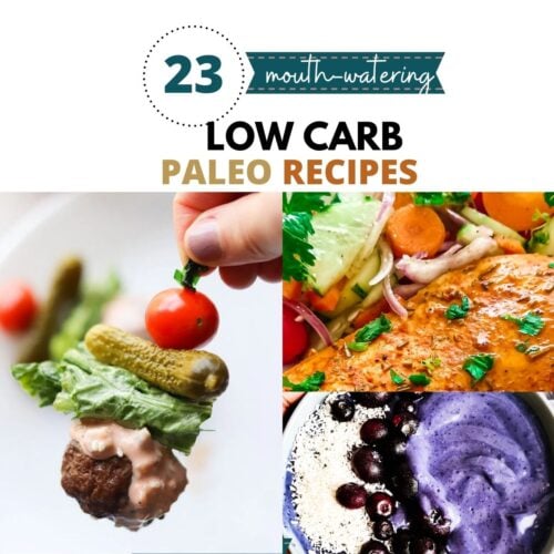 A photo of a collection of low-carb and paleo-friendly recipes
