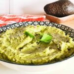 Yucatan-style Guacamole served in a bowl.