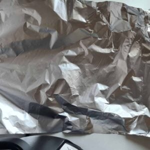 A picture of a piece of tin foil.