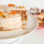 A picture of a paleo-friendly carrot cake.