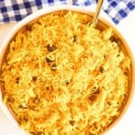A bowl of South African yellow rice.