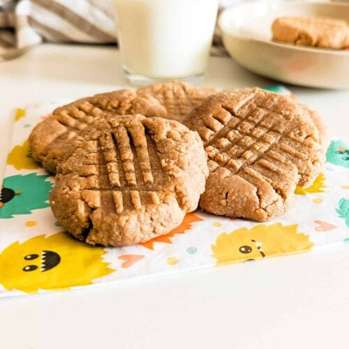 A picture of peanut butter and oatmeal cookies