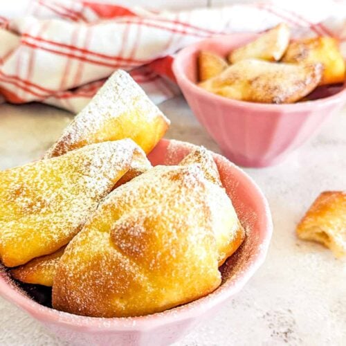 A picture showing air fried mandazi.