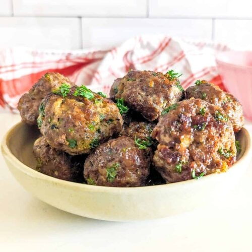 Air fryer Italian meatballs.
