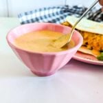 Peri peri mayonnaise in a small bowl.