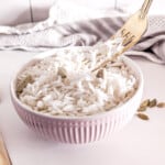 Swahili coconut rice in a bowl.