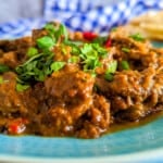 A plate of beef tikka masala