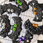 Halloween bat sugar cookies.