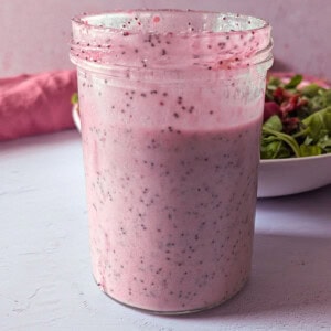 Creamy strawberry poppy seed dressing